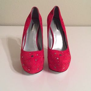 Red Studded Stiletto